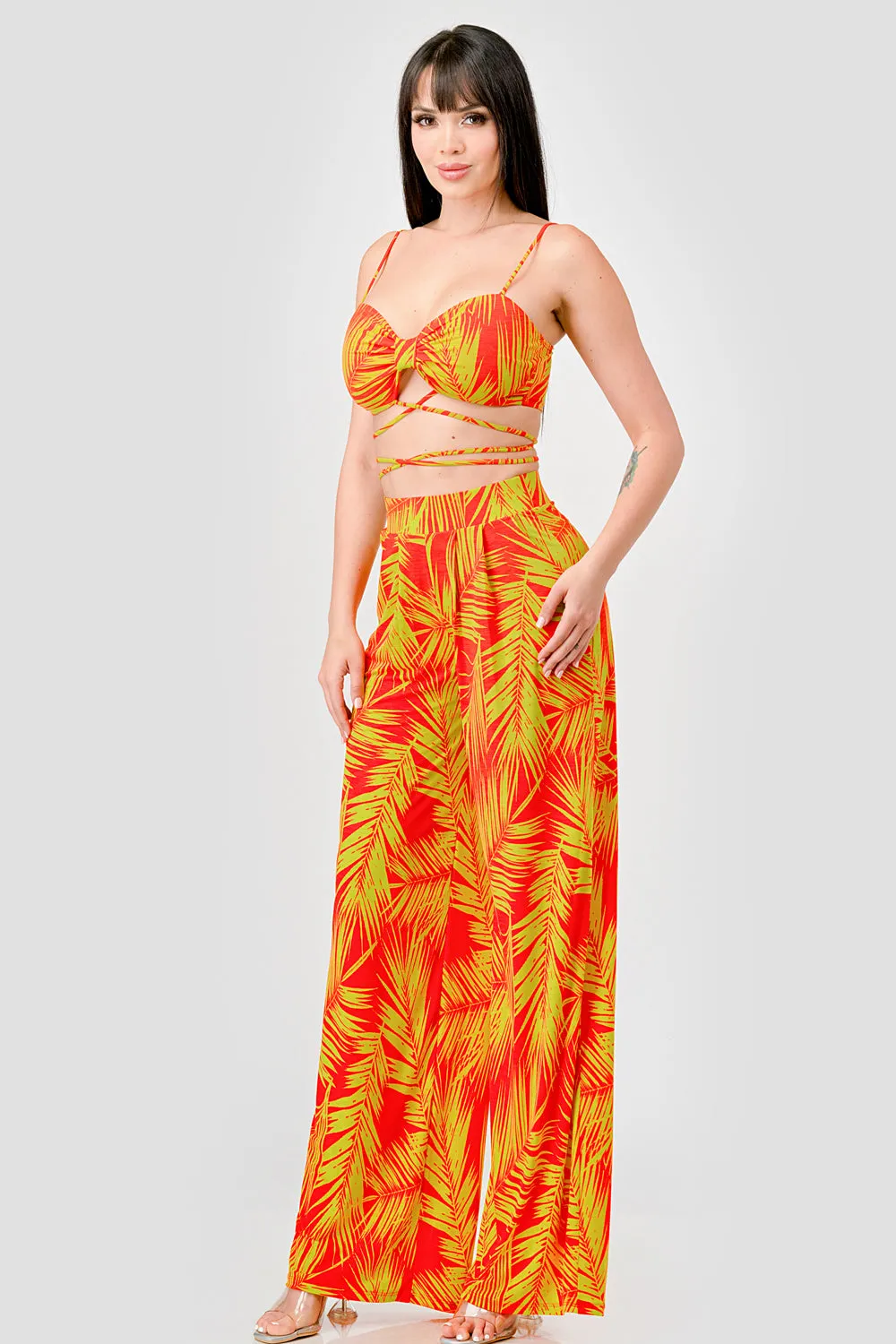 SEXY BULGARI PRINT DRAWSTRING BARLETTE & PANTS SET sold by privy product image thumbnail 2