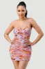 FLORAL MESH CONTRAST BODYCON MINI DRESS sold by privy