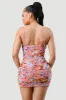FLORAL MESH CONTRAST BODYCON MINI DRESS sold by privy