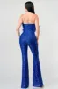 SEXY FAUX FUR OFF SHOULDER SEQUINS JUMPSUIT sold by privy