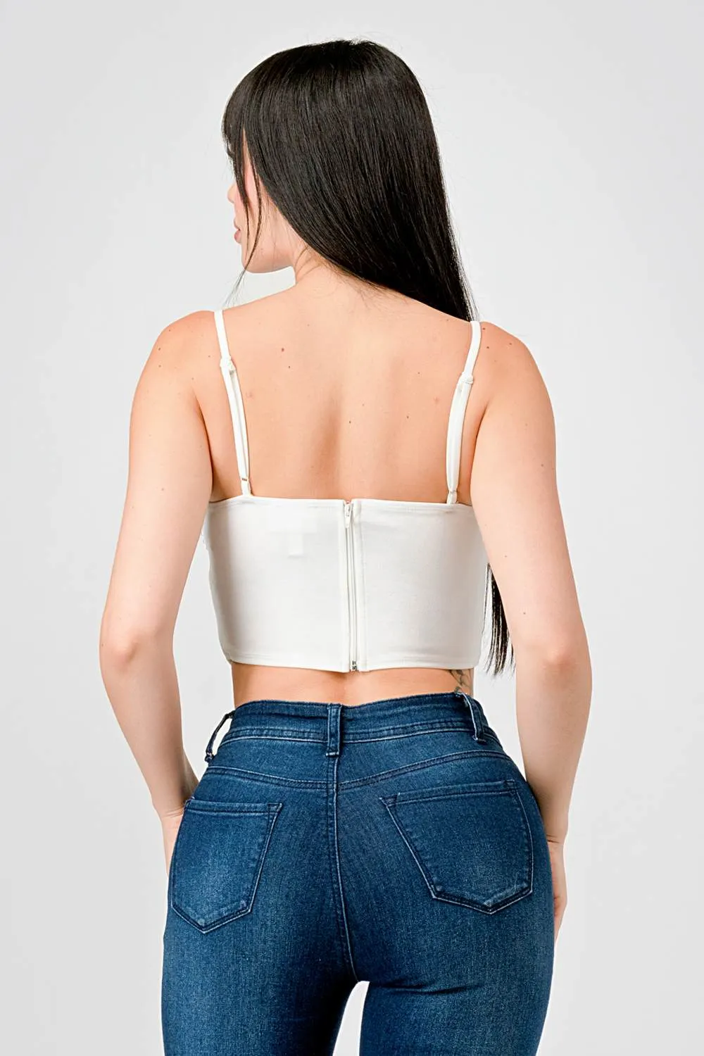 LUXE PEARL CONTRAST TRIM SWEETHEART BUSTIER TOP sold by privy product image thumbnail 4