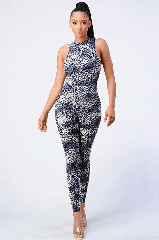 SEXY LEOPARD OPEN BACK-TIE SLEEVELESS JUMPSUIT sold by privy product image thumbnail 4
