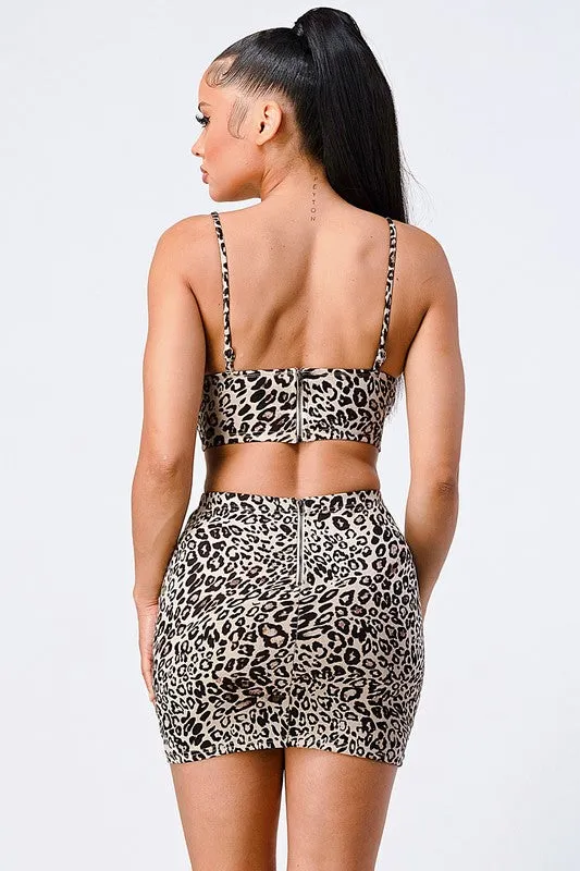PS8643K-W / SEXY CHEETAH PRINT BRALETTE AND MINI SKIRT SET sold by privy product image thumbnail 3