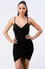 SOFT KNIT SHIRRING BODYCON MINI DRESS sold by privy