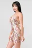 LUXE MULTICOLOR SEQUINS DIAMOND PATTERN MINI DRESS sold by privy