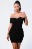 SEXY METALLIC OFF SHOULDER BODYCON DRESS sold by privy