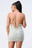 PD72183S-W / FLORAL SHIRRING RUCHED BODYCON MINI DRESS sold by privy