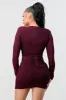 PD72720N-W / LUX METALLIC LUREX V-NECK SIDE CUTOUTS GLITTER MINI DRESS sold by privy