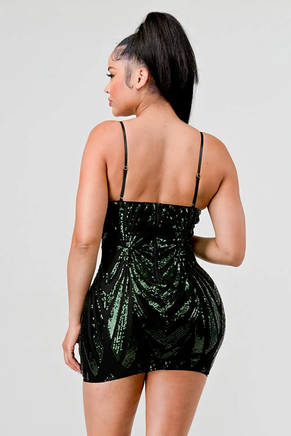 LUXE SEQUIN EMBELLISHED BODYCON MINI DRESS sold by privy product image thumbnail 3