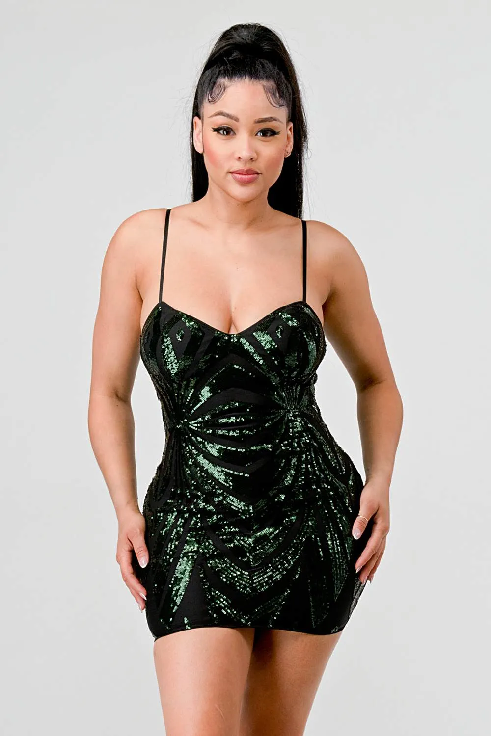 LUXE SEQUIN EMBELLISHED BODYCON MINI DRESS sold by privy product image thumbnail 4