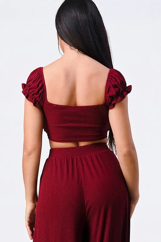 FLIRTY SWEETHEART FRONT SHIRRING CROPPED TOP sold by privy product image thumbnail 3