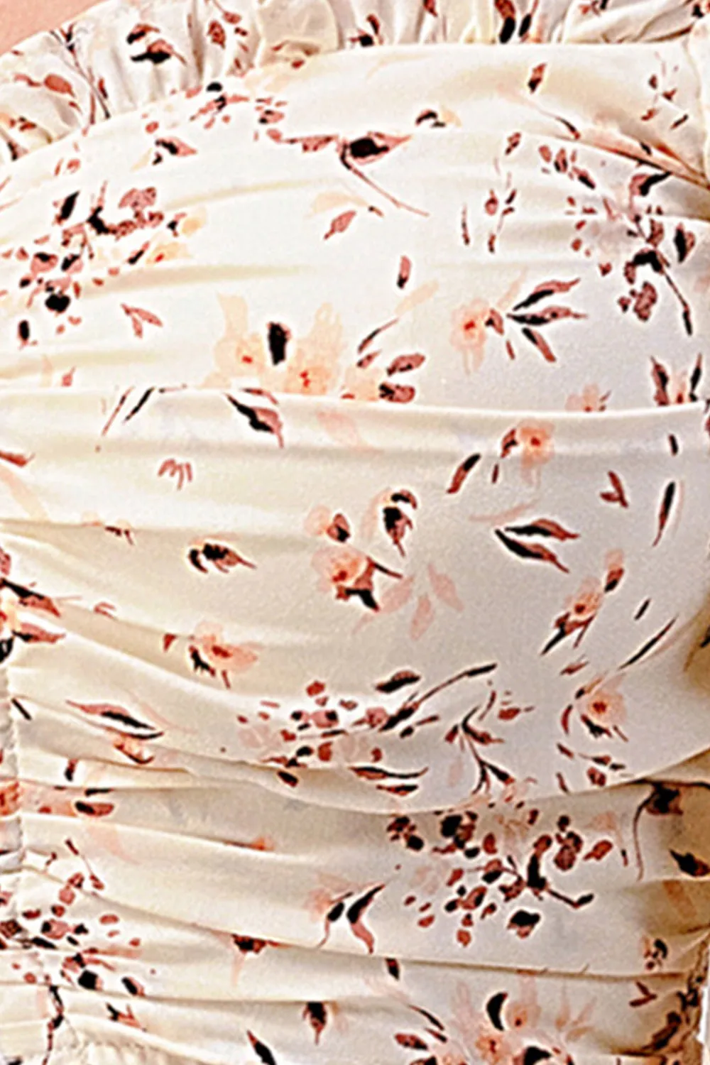 FLORAL CHIFFON SMOCKED OFF SHOULDER CROP TOP sold by privy product image thumbnail 5