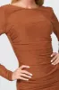 EMBELLISHED HOTFIX ROUND NECK BODYCON MINI DRESS sold by privy