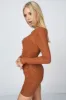 EMBELLISHED HOTFIX ROUND NECK BODYCON MINI DRESS sold by privy