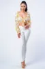 FLORAL SWEETHEART KNOT TIE CROP TOP sold by privy