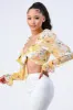 FLORAL SWEETHEART KNOT TIE CROP TOP sold by privy