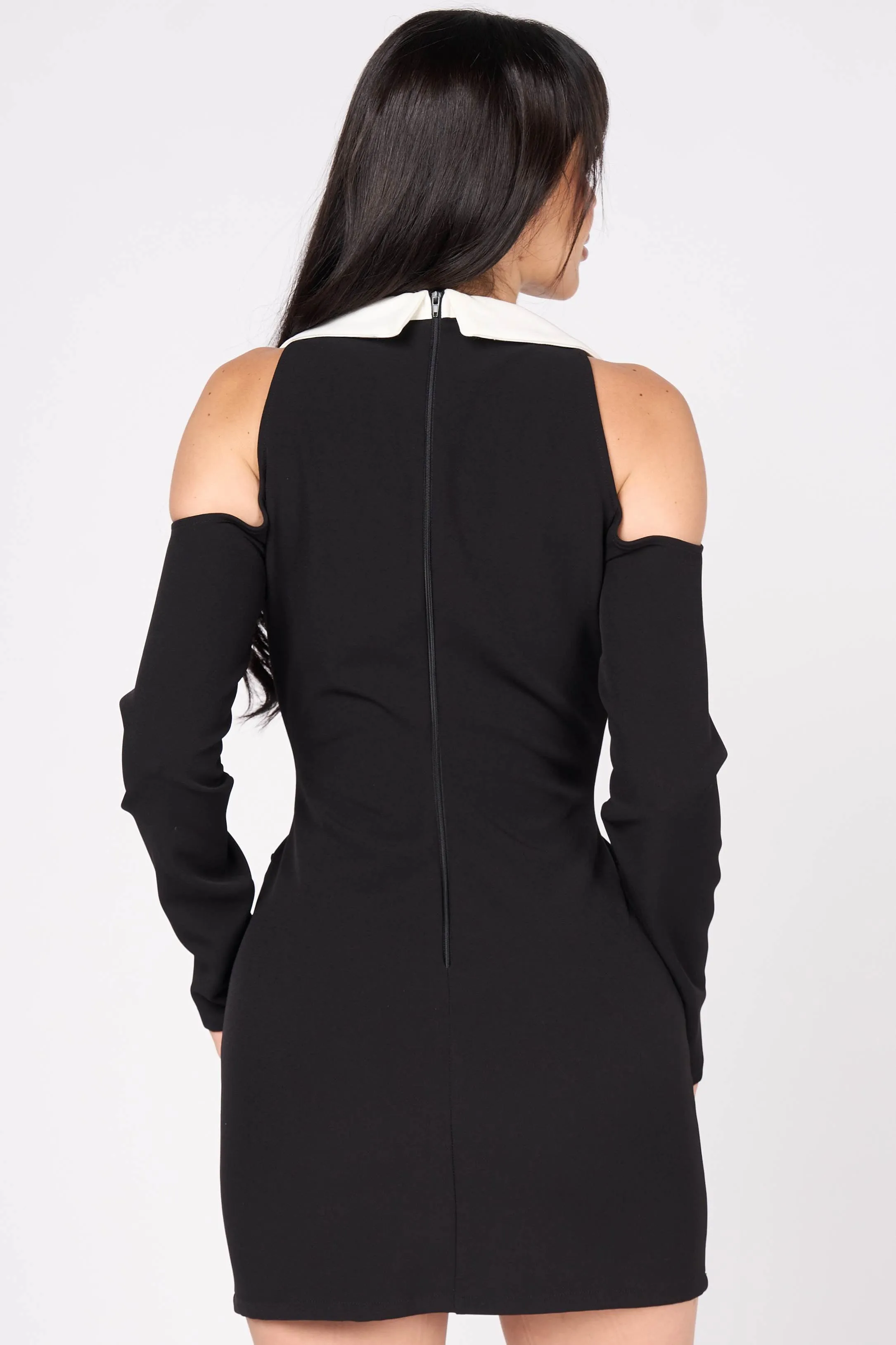 LUXE COLOR BLOCK BUTTONS DETAIL BLAZER MINI DRESS sold by privy product image thumbnail 3