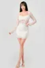 LUXE STRETCH SEQUINS LACE SEE-THRU MINI DRESS sold by privy