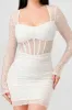 LUXE STRETCH SEQUINS LACE SEE-THRU MINI DRESS sold by privy