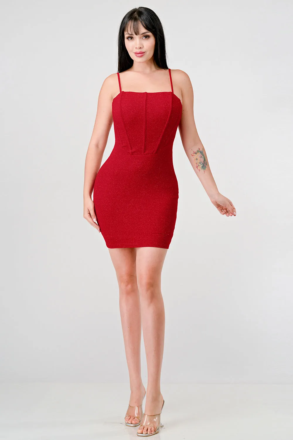 SPRAKLE GLITTER CORSET BONING BODYCON MINI DRESS sold by privy product image thumbnail 5