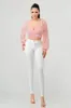 LUXE MESH CROSSING SWEETHEART CROPPED TOP sold by privy