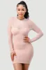 PD72115N-W / LUX SILVER CHAIN MESH BODYCON MINI DRESS sold by privy