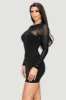 PD72115N-W / LUX SILVER CHAIN MESH BODYCON MINI DRESS sold by privy