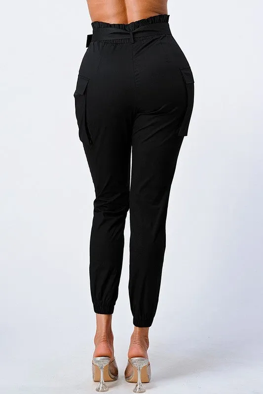 CHIC HIGH-WAISTED BELTED CARGO PANTS sold by privy product image thumbnail 5