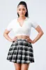 COLLARED RIB KNIT OPEN BACK TIE CROP TOP sold by privy