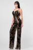 LUXE WAVE SEQUINS SWEETHEART SLEEVELESS JUMPSUIT sold by privy
