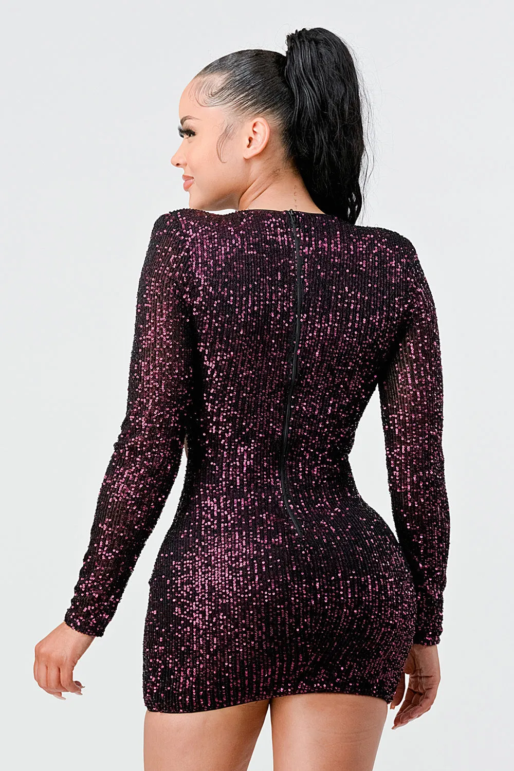 SEXY SEQUINS CUT OUTS BODYCON MINI DRESS sold by privy product image thumbnail 3
