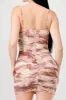SEXY METALLIC ABSTRACT PRINT MESH MINI DRESS sold by privy