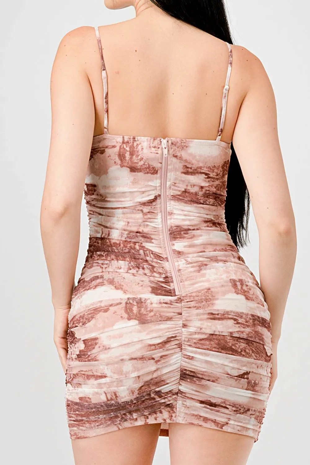 SEXY METALLIC ABSTRACT PRINT MESH MINI DRESS sold by privy product image thumbnail 5