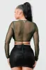 SEXY MESH SWEETHEART CROSS STRAP WAIST CROP TOP sold by privy