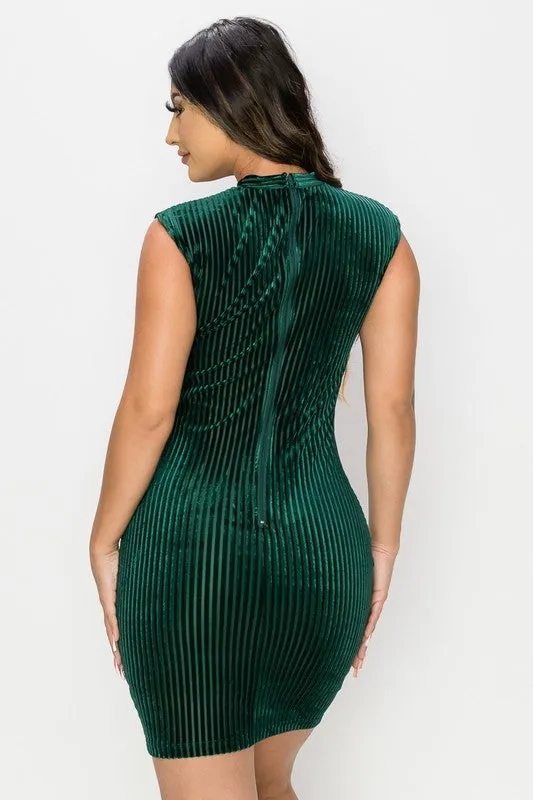 PD71611B / LUXE RIB VELVET CUTOUT SWEETHEART MINI DRESS sold by privy product image thumbnail 3