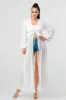HEAVY SILKY YORYU RUFFLED TIE KIMONO MAXI DRESS sold by privy