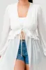 HEAVY SILKY YORYU RUFFLED TIE KIMONO MAXI DRESS sold by privy