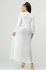 HEAVY SILKY YORYU RUFFLED TIE KIMONO MAXI DRESS sold by privy
