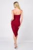 LUXE JEWELED BOWS KNOT CUTOUTS RUCHED MIDI DRESS sold by privy