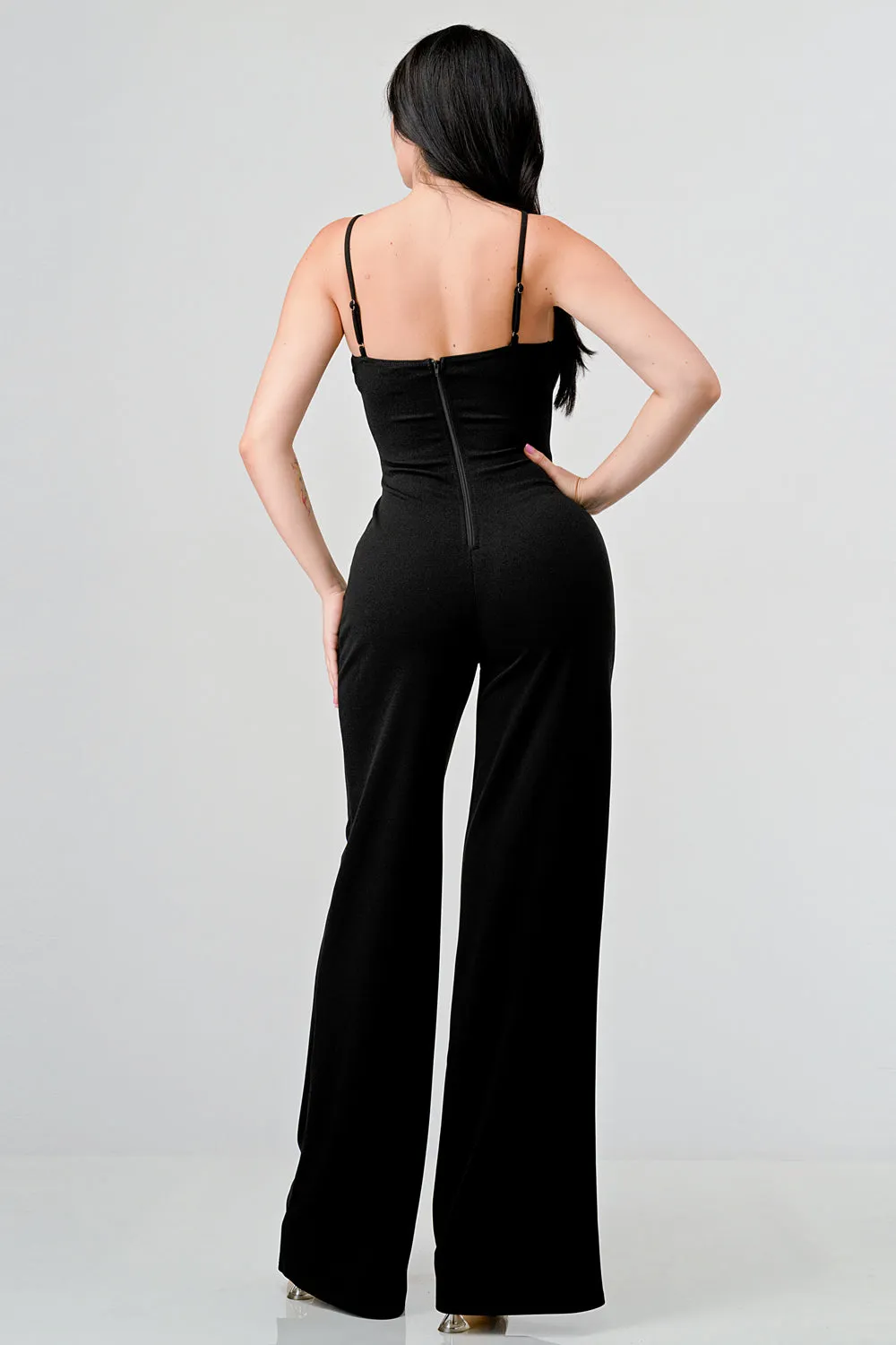 LUXE LACE SWEETHEART MESH CONTRAST JUMPSUIT sold by privy product image thumbnail 4