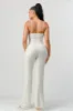 LUX FAUX FUR EDGE SEQUINS BODYCON JUMPSUIT sold by privy