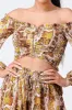 SEXY PYTHON OFF SHOULDER TOP AND WIDE PANTS SET sold by privy