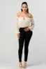 LUXE SEQUINS OFF SHOULDER V-WIRED FRONT BODYSUIT sold by privy