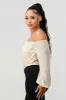 LUXE SEQUINS OFF SHOULDER V-WIRED FRONT BODYSUIT sold by privy