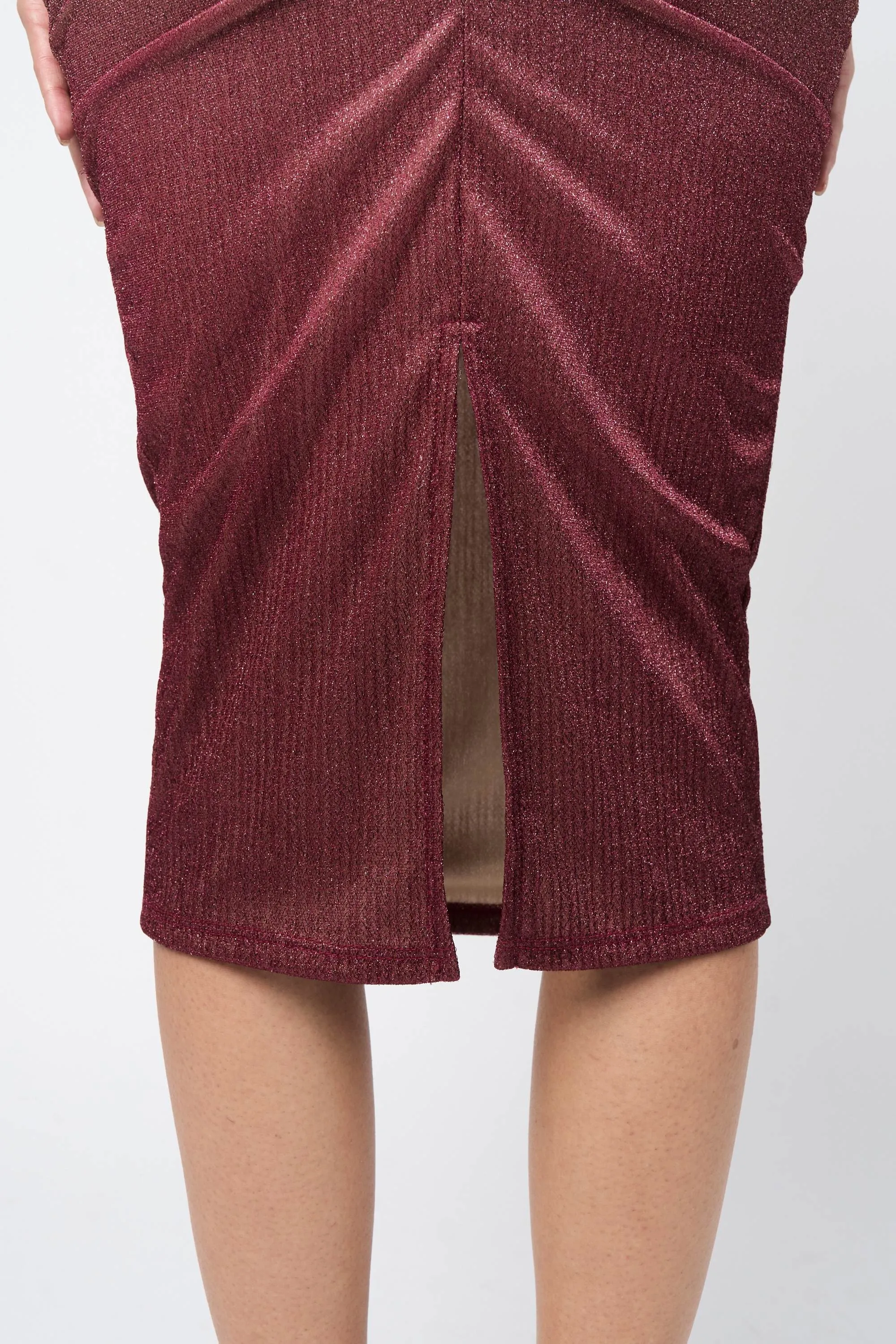 GLITTER LUREX OMBRE GRADATION BODYCON MIDI DRESS sold by privy product image thumbnail 5