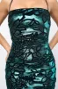 SEXY FOILED EMBROIDERED VELVET LACE UP MINI DRESS sold by privy