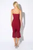 LUXE MESH SLEEVELESS RUFFLED RUCHED HEM MIDI DRESS sold by privy
