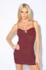 LUXE HOTFIX RHINESTONES MESH RUCHED MINI DRESS sold by privy