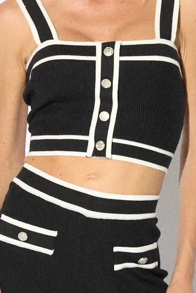 RIB SWEATER CAMI CROPPED TOP & WIDE LEGS PANTS SET sold by privy product image thumbnail 5