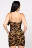 CHIC FLORAL VELVET FLOCKING COWL NECK MINI DRESS sold by privy